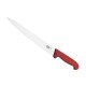 Couteau tranchelard, manche fibrox rouge, lame 30 cm