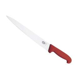 Couteau tranchelard, manche fibrox rouge, lame 30 cm