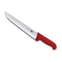 Couteau de boucher manche fibrox rouge - 28 à 36cm
