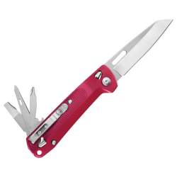 Couteau Leatherman Free K2 rouge profond 8 outils