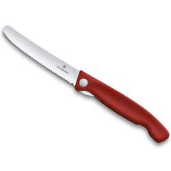 Couteau office pliant Victorinox SwissClassic rouge lame à dents