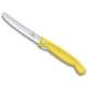 Couteau office pliant Victorinox SwissClassic jaune lame à dents