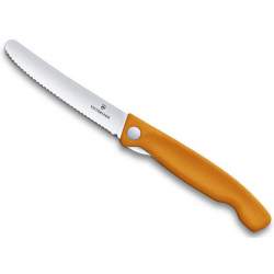 Couteau office pliant Victorinox SwissClassic orange lame à dents