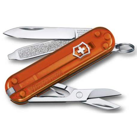 Couteau suisse CLASSIC SD translucide Fire Opal