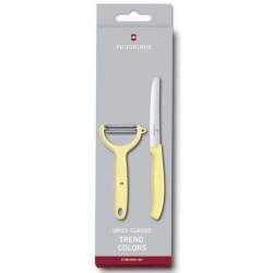 Set couteau éplucheur à tomates Victorinox Swiss Classic Trend Colors jaune pastel
