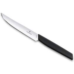 Couteau à steak Victorinox Swiss Modern noir lame lisse 12cm