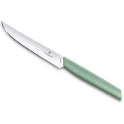 Couteau à steak Victorinox Swiss Modern vert pastel lame lisse 12cm