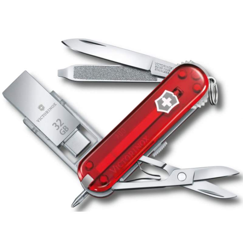 Couteau suisse Victorinox@work USB 32GB rubis - 4.6235.TG32B1