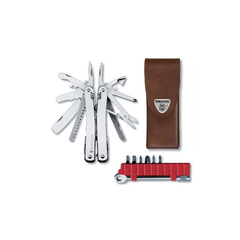COUTEAU DE POCHE MULTI USAGE OUTIL Gaine étui Housse en Cuir VICTORINOX SWISSCHAMP