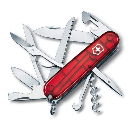 Couteau suisse HUNTSMAN rouge translucide
