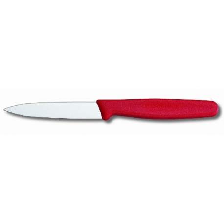 Couteau office lame 8 cm - manche rouge